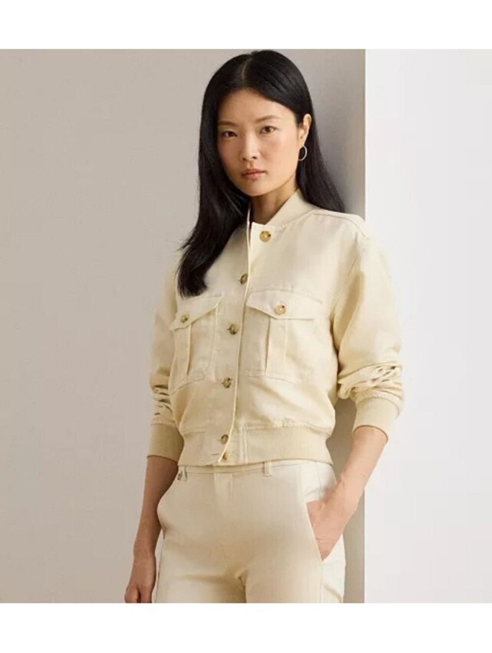 Lauren Ralph Lauren Linen-Blend Bomber Jacket